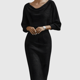 Tamara – Rochie cu decolteu cascadă