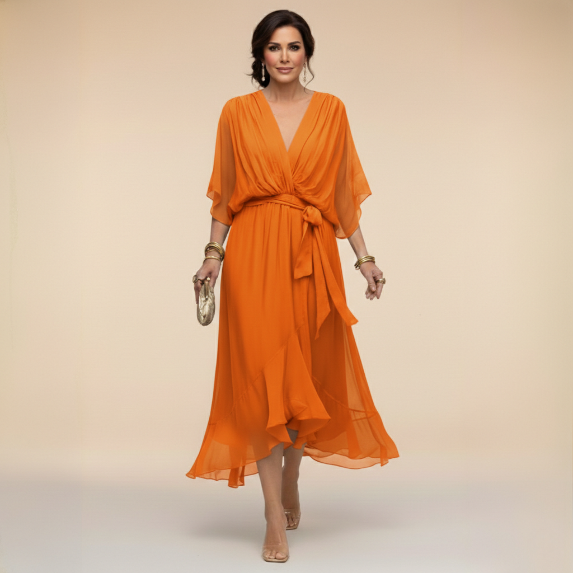 Mirabela – Rochie din șifon cu cordon