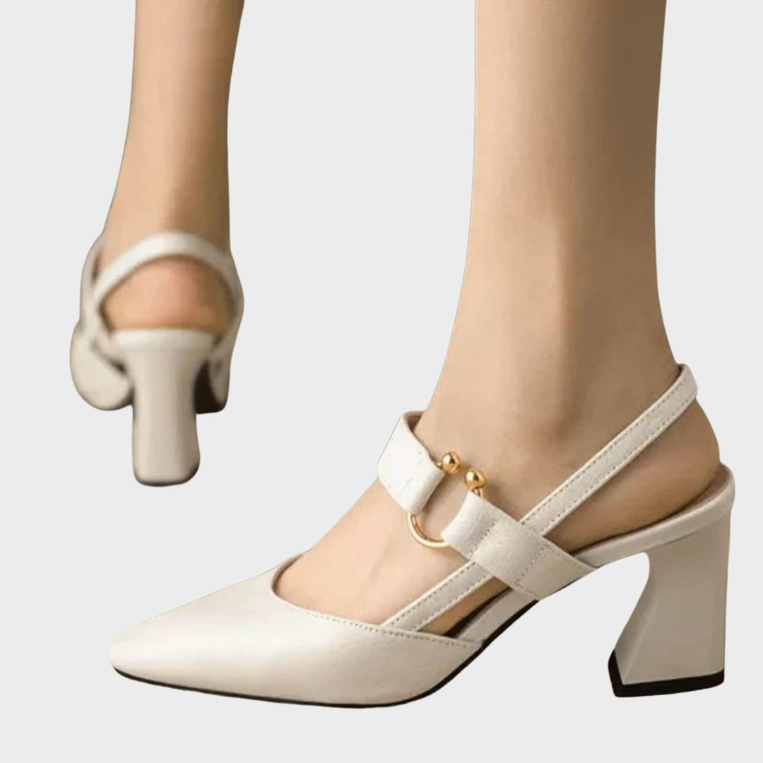 Mihaela – Pantofi slingback cu toc