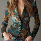 Ilenuța – Blazer vintage cu imprimeu floral