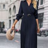 Alina – Rochie plisată cu brâu