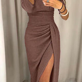 Aura – Rochie sclipitoare cu umeri goi