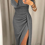 Aura – Rochie sclipitoare cu umeri goi