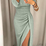 Aura – Rochie sclipitoare cu umeri goi