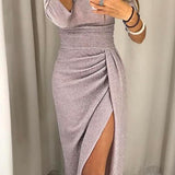 Aura – Rochie sclipitoare cu umeri goi