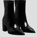 Rodica – Botine lăcuite cu vârf ascuțit