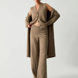 Lucia – Set cardigan lung și vestă