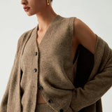 Lucia – Set cardigan lung și vestă