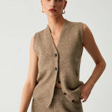 Lucia – Set cardigan lung și vestă