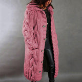 Laurentia – Cardigan lung tricotat cu glugă