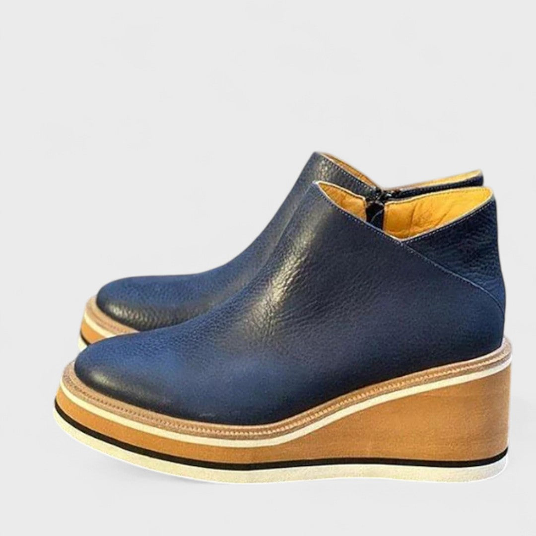 Sidonia – Botine cu platformă și fermoar