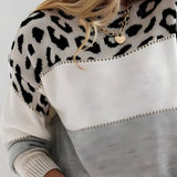 Varvara – Pulover cu bandă leopard