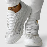 Olga – Sneakers albi cu dantelă