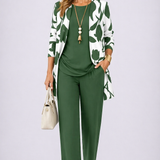 Aura – Set cu cardigan cu frunze