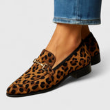 Lucia – Mocasini pufoși cu model leopard