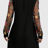 Luminița – Rochie mini cu mâneci brodate