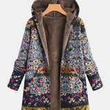 Florina – Palton patchwork cu glugă