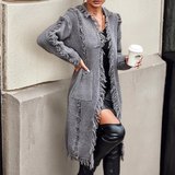 Jana – Cardigan lung cu franjuri