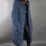 Laurentia – Cardigan lung tricotat cu glugă