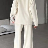 Aniela – Set tricot oversize cu pantaloni