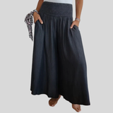 Amelia – Pantaloni largi cu talie încrețită