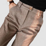 Oana – Pantaloni în spic cu pliuri