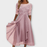 Andreea – Rochie midi cu bust brodat