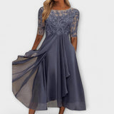 Andreea – Rochie midi cu bust brodat