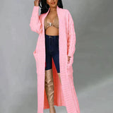 Ileana – Cardigan maxi cu împletituri