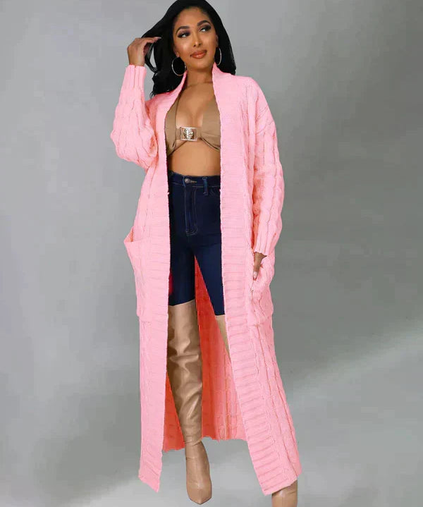 Ileana – Cardigan maxi cu împletituri