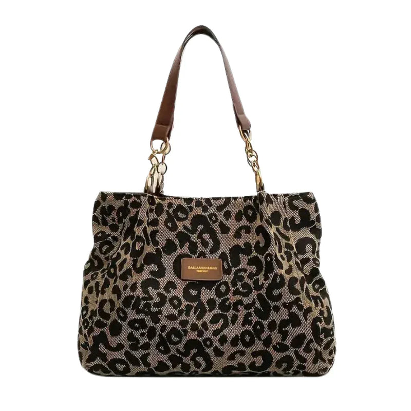 Henrieta – Geantă tote cu imprimeu leopard