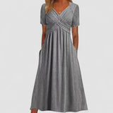 Ramira – Rochie midi cu bust încrucișat