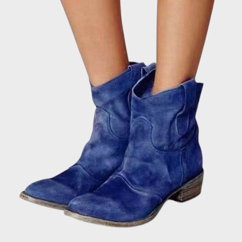 Suzana – Botine western din velur