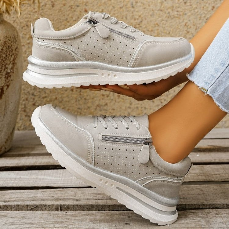 Antonia – Sneakers cu fermoar lateral