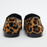 Catrinel – Mocasini leopard cu ornament metalic