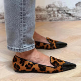 Eva – Mocasini leopard cu vârf lăcuit