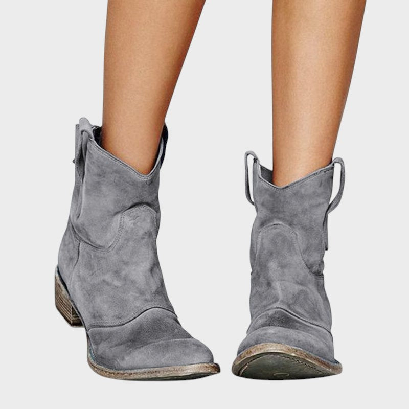 Suzana – Botine western din velur