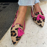 Lenuța – Mocasini leopard cu ciucuri