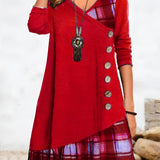 Anuța – Rochie cu tiv în carouri