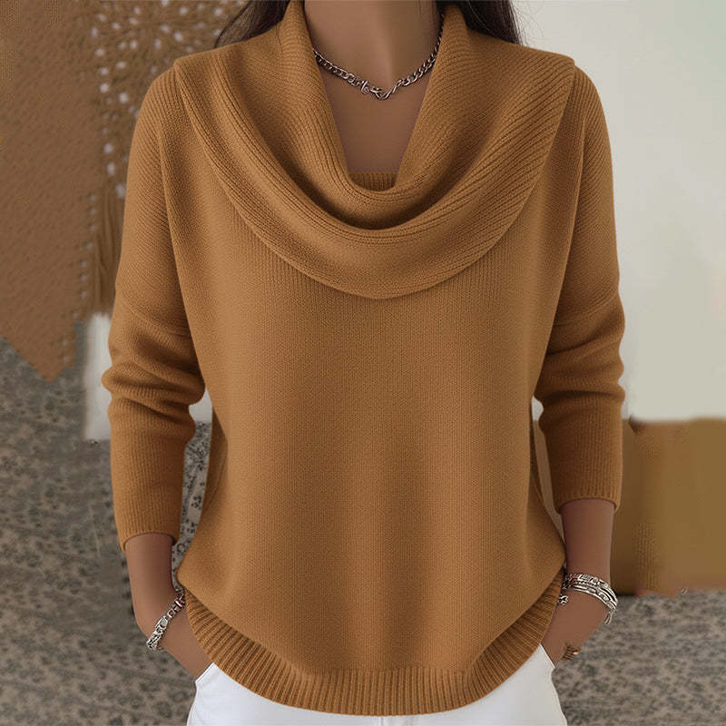 Florina – Pulover cu guler drapat