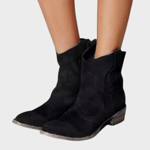 Suzana – Botine western din velur