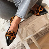 Eva – Mocasini leopard cu vârf lăcuit