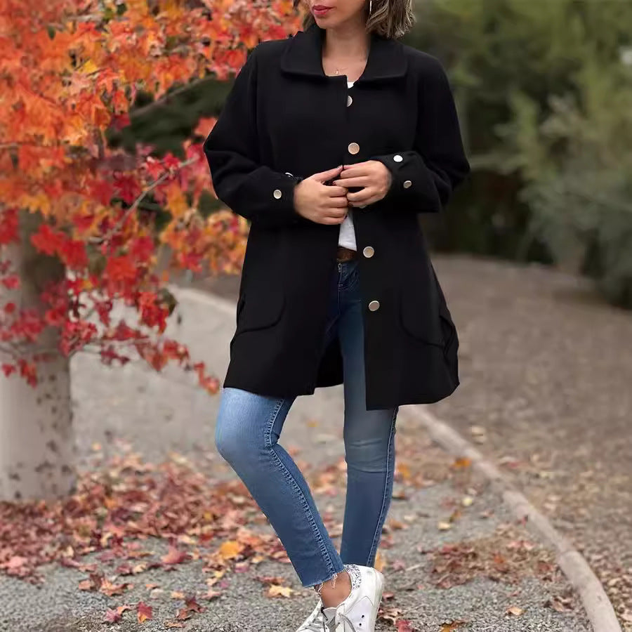 Mihaela – Palton oversized cu nasturi