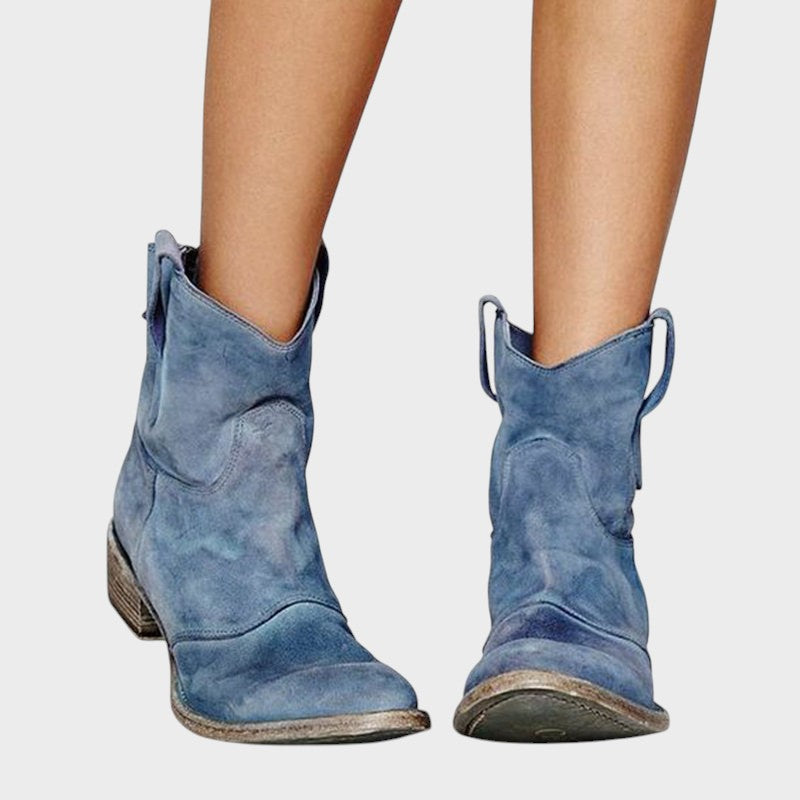 Suzana – Botine western din velur