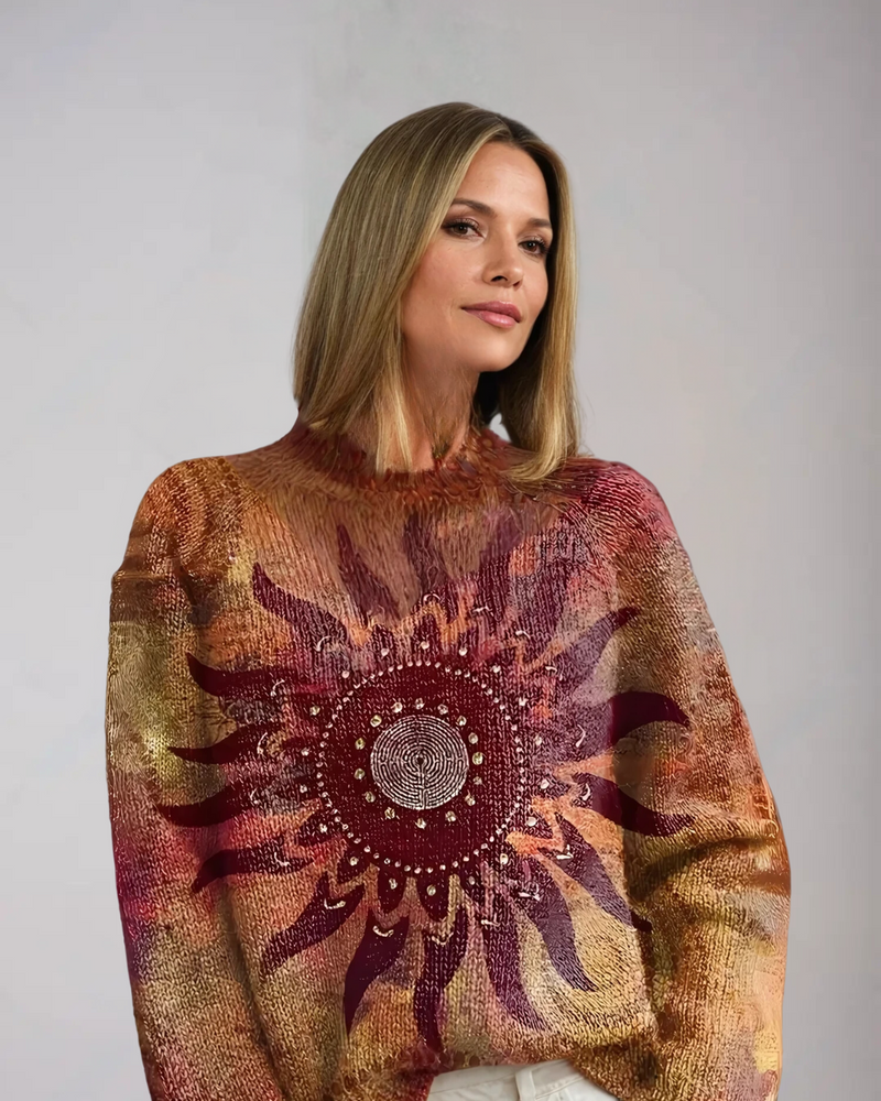 Cosmina – Pulover pe gât cu motiv soare