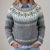 Magdalena – Pulover jacquard cu pasaj rotund