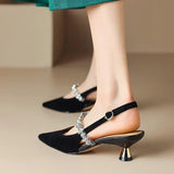 Veta – Pantofi slingback cu strasuri