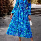 Alida – Rochie midi cu imprimeu abstract