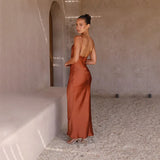 Ilaria – Rochie lungă din satin