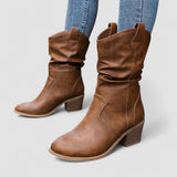Emilia – Botine încrețite cu toc